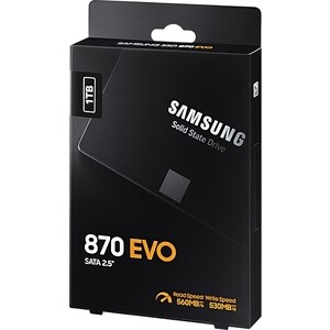 SSD накопитель Samsung 1TB 870 EVO, V-NAND, 2.5'', SATA III, [R/W - 560/530 MB/s] ssd накопитель kimtigo 2 5 kta 320 256 гб sata iii k256s3a25kta320
