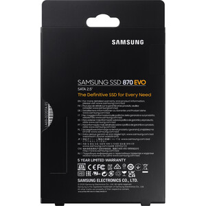 SSD накопитель Samsung 500GB 870 EVO, V-NAND, 2.5", SATA III, [R/W - 560/530 MB/s]