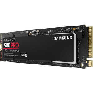 SSD накопитель Samsung 500GB 980 PRO, M.2, PCI-E 4.0 x4, 3D MLC NAND [R/W - 6400/2700 MB/s] 500GB 980 PRO, M.2, PCI-E 4.0 x4, 3D MLC NAND [R/W - 6400/2700 MB/s] - фото 1