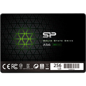 SSD накопитель Silicon Power 256GB A56, 2.5'', SATA III [R/W - 560/530 MB/s] TLC серверный накопитель ssd intel 2 5 d3 s4520 3840 гб sata iii tlc ssdsc2kb038tz01