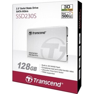 SSD накопитель Transcend 128GB, 230S, 3D NAND, SATA III [R/W - 560/500 MB/s]