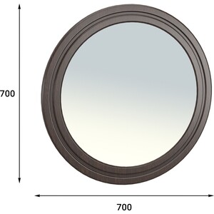 Зеркало круглое Compass Монблан 70x70 МБ-42 орех шоколадный