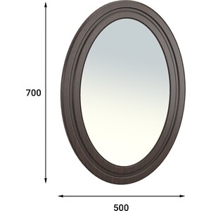Зеркало круглое Compass Монблан 70x50 МБ-43 орех шоколадный