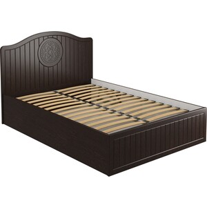 Кровать с ламелями и подъемным механизмом Compass Монблан МБ-605К 200x140 орех шоколадный