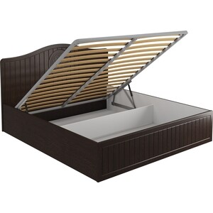 Кровать с ламелями и подъемным механизмом Compass Монблан МБ-607К 190x180 орех шоколадный