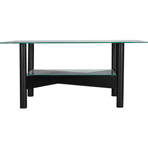 Стол журнальный Мебелик Саут 6С черный, прозрачное (П0004029)