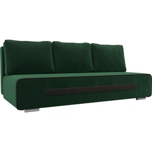 Прямой диван АртМебель Приам велюр зеленый олмеко кровать одинарная раскладная смарт 42 19 металл