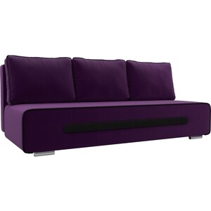 Прямой диван АртМебель Приам микровельвет фиолетовый диван книжка артмебель анна микровельвет фиолетовый