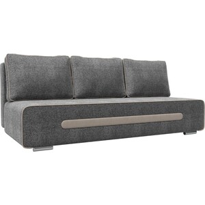 Прямой диван АртМебель Приам рогожка серый олмеко кровать одинарная раскладная смарт 42 19 металл