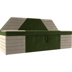 АртМебель Кухонный прямой диван Дуглас микровельвет зеленый бежевый диван угловой мебелико венеция микровельвет зеленый левый