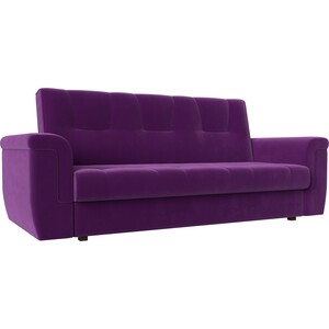 Прямой диван АртМебель Эллиот микровельвет фиолетовый кресло артмебель торин микровельвет фиолетовый