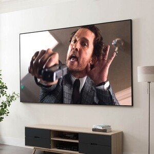 Экран для проектора S'OK Cinema SCPSFR-200x113 90'' 16:9 настенный, постоянного натяжения, White PVC, черный корпус