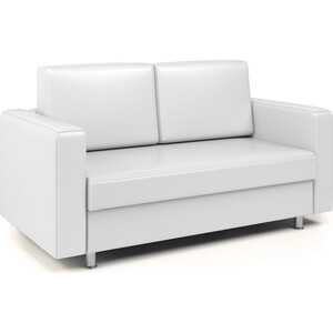 Диван офисный Шарм-Дизайн Бит с подушками белый шкаф пенал шарм дизайн шарм 40х45 белый дуб сонома