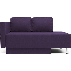 Кушетка Шарм-Дизайн Леон левый фиолетовая рогожка