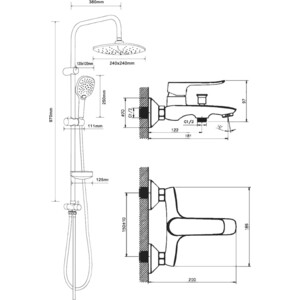 Душевая система Agger Thermo хром (A2595000)