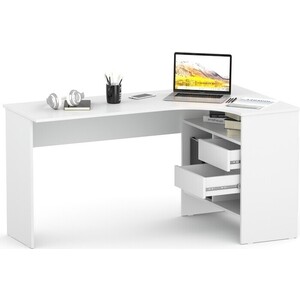 Стол письменный СОКОЛ СПм-25 белый правый письменный стол комфорт питер
