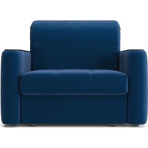Кресло Агат Ницца 0.8 - Velutto 26 синий/накладка венге