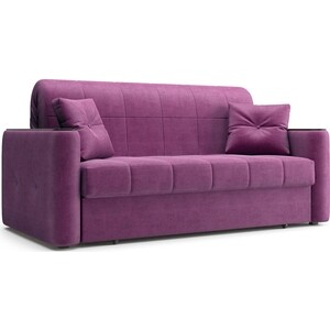 Диван Агат Ницца 1.2 - Velutto 15 фиолетовый/накладка венге диван агат ницца уголовой универсал 1 6 velutto 32 серый накладка венге