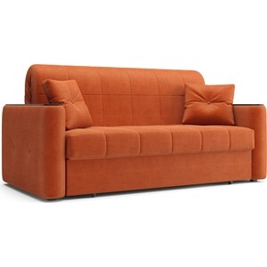 Диван Агат Ницца 1.4 - Velutto 27 оранжевый/накладка венге диван агат ницца 1 4 velutto 15 фиолетовый накладка венге