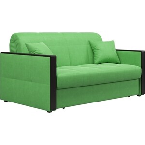 Диван Агат Лион 1.4 - Velutto 31 зеленый/накладка венге кресло агат неаполь 0 8 velutto 31 зеленый накладка венге