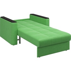 Кресло Агат Неаполь 0.8 - Velutto 31 зеленый/накладка венге