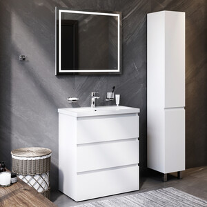 Мебель для ванной Am.Pm Gem S 75 напольная с раковиной, зеркалом и аксессуарами (BK91GF)