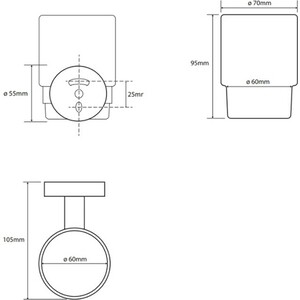 Стакан для ванной Sapho X-Round хром (XR903)