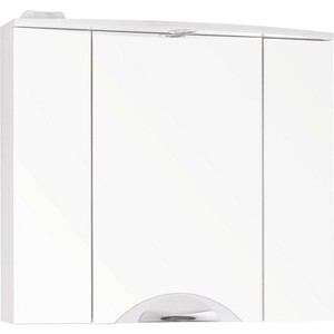 Зеркальный шкаф Style line Жасмин-2 Люкс 80 с подсветкой, белый (ЛС-000010036) зеркало шкаф style line жасмин 55 с подсветкой белый 4650134470611
