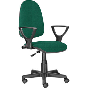 Кресло офисное Brabix Prestige Ergo MG-311 регулируемая эргономичная спинка, ткань зеленое С-34 (532421) кресло офисное brabix heavy duty hd 002 ткань 531830