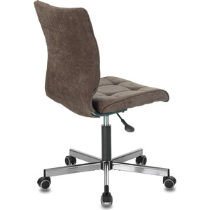 Кресло офисное Brabix Stream MG-314 без подлокотников пятилучие серебро, ткань коричневое LT-10 (532393)