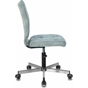 Кресло офисное Brabix Stream MG-314 без подлокотников пятилучие серебро, ткань серо-голубое LT-28 (532395)
