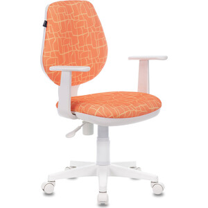 Кресло офисное Brabix Fancy MG-201W с подлокотниками, пластик белый с рисунком Giraffe (532407) офисное кресло для руководителей dobrin chester lmr 114b белый