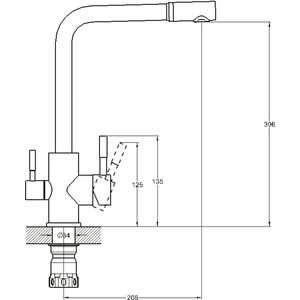 Смеситель для кухни G.lauf ZAP под фильтр (ZAP18-A090)