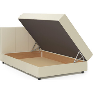 Кровать Шарм-Дизайн Классика 100 бежевая замша и экокожа беж