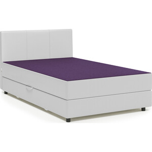 Кровать Шарм-Дизайн Классика 100 фиолетовая рогожка и белая экокожа кровать шарм дизайн классика 100 рогожка фиолетовый