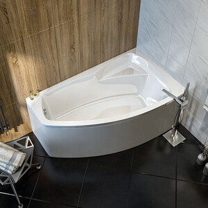 Акриловая ванна BAS Камея 150х90 правая, с каркасом, фронтальная панель (В 00118, Э 00117)
