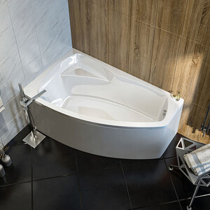 Акриловая ванна BAS Камея 160х95 левая, с каркасом, фронтальная панель (В 00119, Э 00119)