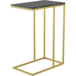 Стол журнальный Мебелик Агами Голд черный мрамор стол журнальный мебелик рид голд 430 белый мрамор золото п0004794