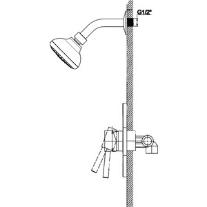 Душевая система Haiba HB со смесителем и верхним душем (HB2405)