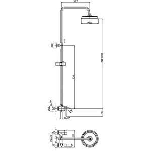 Душевая система Haiba HB со смесителем и верхним душем (HB2407)
