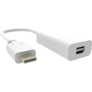Адаптер Buro BHP RET TPC_MDP USB Type-C (m) miniDisplayPort (f) белый переходник с кабелем bion mini display port vga 20m 15f bxp a dpm vgaf 001