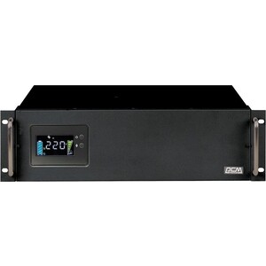 ИБП PowerCom King Pro RM KIN-3000AP LCD 1800Вт 3000ВА черный ибп powercom smart king rt srt 3000a lcd 2700вт 3000ва