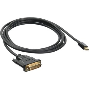 Кабель аудио-видео Buro 1.1v miniDisplayport (m)/DVI-D (Dual Link) (m) 2м. Позолоченные контакты черный (BHP MDPP-DVI-2) кабель видео buro dvi d m dvi d m 3м феррит кольца позолоченные контакты bhp ret dvi30