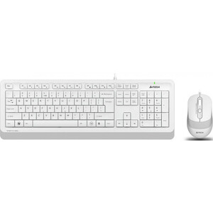 Комплект клавиатура и мышь A4Tech Fstyler F1010 клав-белый/серый мышь-белый/серый USB Multimedia персональный компьютер asus g10dk r5600x0800 серый 90pf02s1 m00dz0