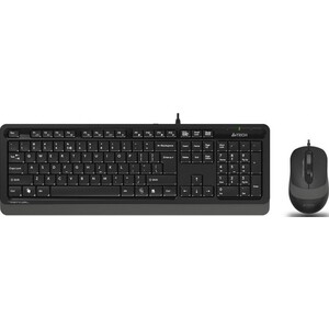 Комплект клавиатура и мышь A4Tech Fstyler F1010 клав-черный/серый мышь-черный/серый USB Multimedia мышь проводная trust gxt 180 kusan 5000dpi серый 22401