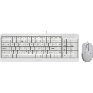 Комплект клавиатура и мышь A4Tech Fstyler F1512 клав-белый мышь-белый USB клавиатура a4tech fstyler fk15 белый usb