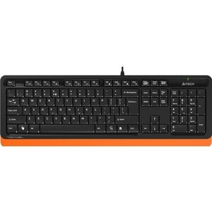 Клавиатура A4Tech Fstyler FK10 черный/оранжевый USB комплект клавиатура и мышь a4tech fstyler f1010 клав оранжевый мышь оранжевый usb multimedia