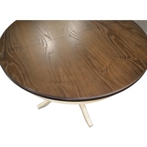 Стол обеденный Мебелик Моро 04 орех/слоновая кость 100/140x100 (П0004541)