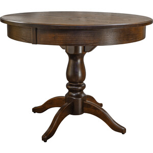 Стол обеденный Мебелик Моро 04 орех 100/140x100 (П0004540) стол раздвижной аврора фабрицио d100 орех темный тон7