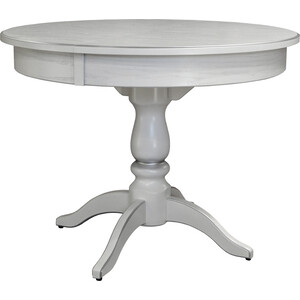 Стол обеденный Мебелик Моро 04 белый/серебро 100/140x100 (П0004539) мебелик стол обеденный массив решетка бук